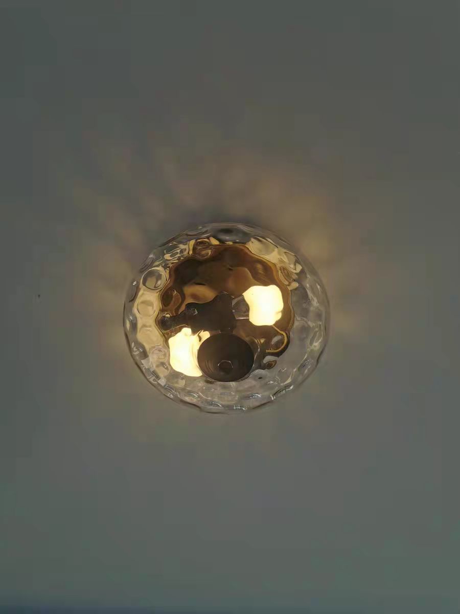 Customer photo review of Modern Glass Bowl Flush Mount