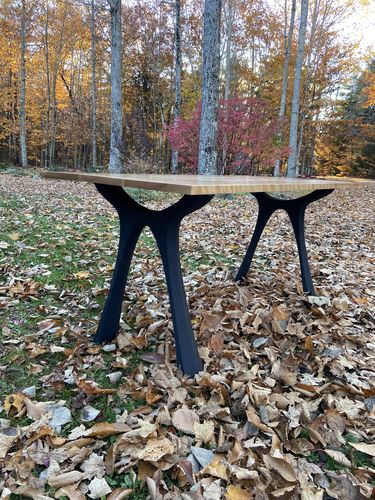 Customer photo review of Metal Table Legs, Dining Table Legs, Desk Legs, Furniture Legs, Set of 2 pcs, Flowyline Metal Design | 414 Hatty
