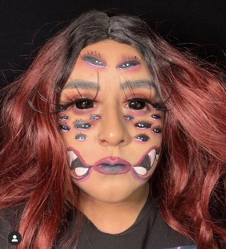 Customer photo review of Black Sclera 22mm Cosplay Contact Lenses