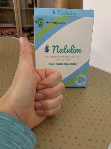 Customer photo review of Eco-Tiras de Detergente 40 lavados Natulim