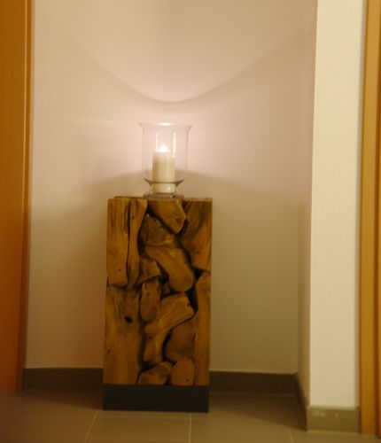 Customer photo review of Teak Holz Säule XILON quadratisch