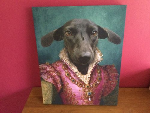 Customer photo review of The Countess – Custom Vintage Pet Canvas