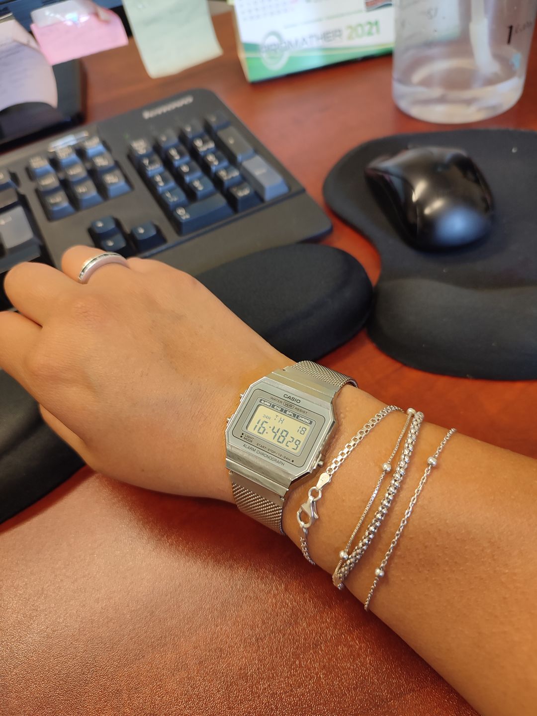 Customer photo review of Reloj Casio Vintage A700WM-7ADF Plateado Milanese Slim