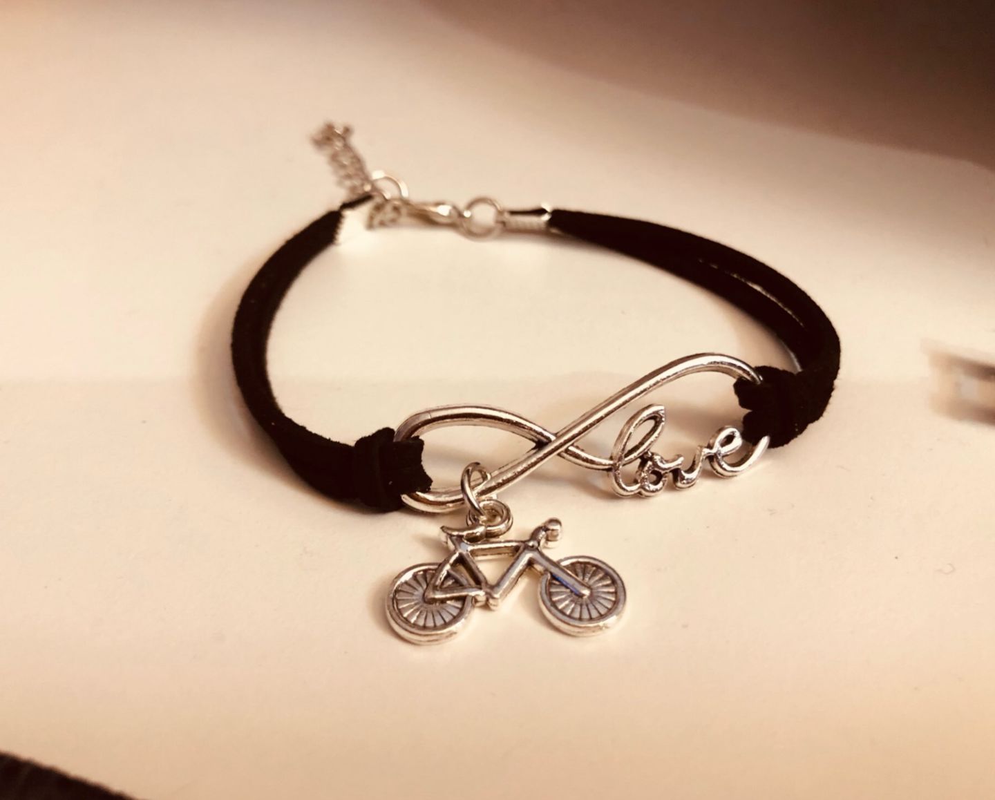 Customer photo review of Cycolinks Handmade Bicycle Love Bracelet