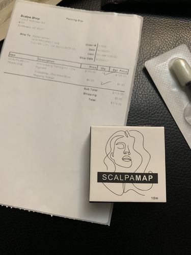 Customer photo review of ScalpaMap - Pre-Inked Brow Mapping Thread