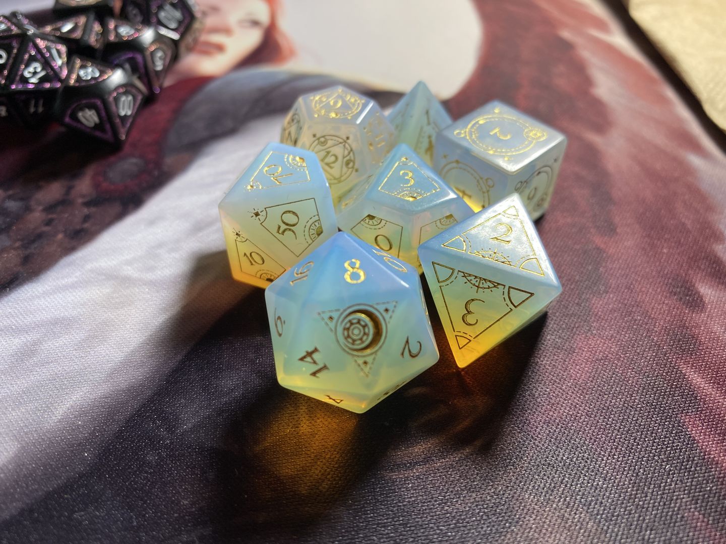 Customer photo review of FABLED MARK - OPALITE STONE DICE SET