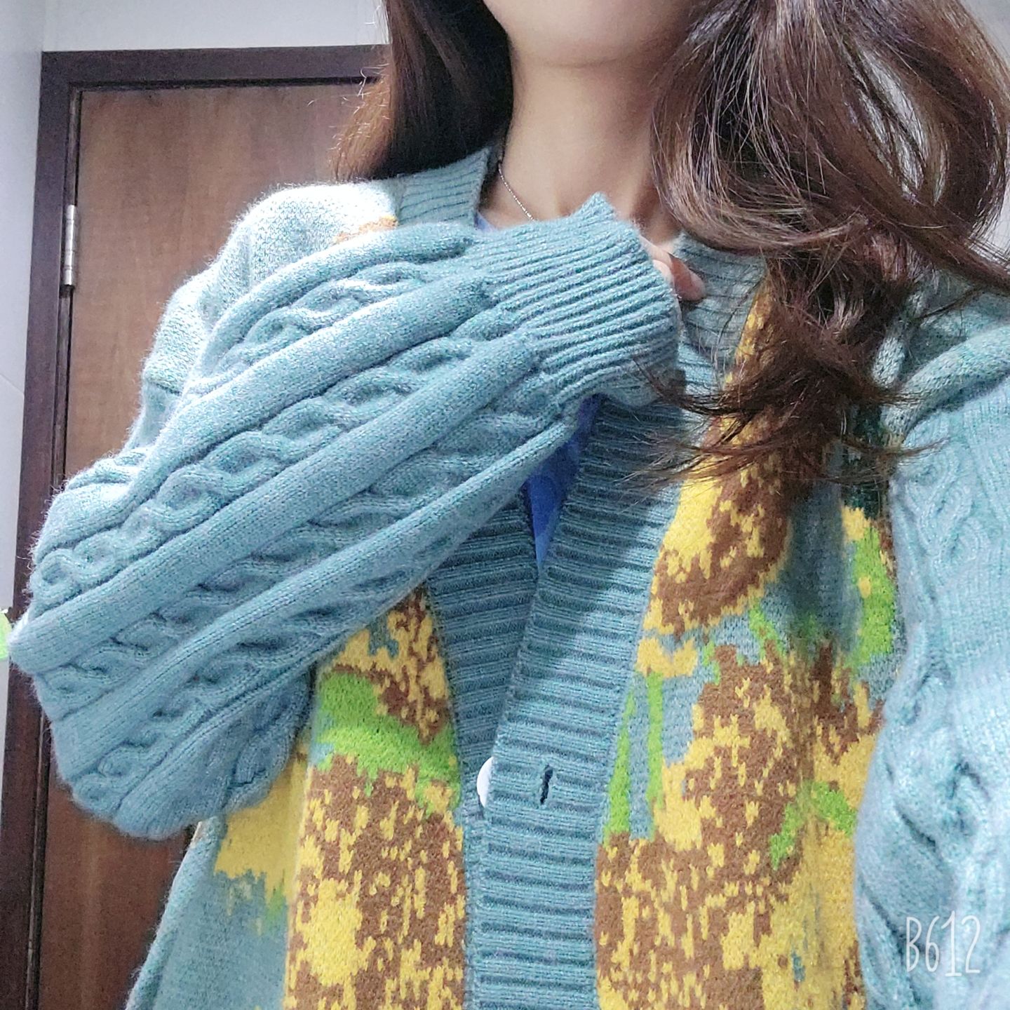 Customer photo review of Van Gogh Vintage Cardigan Knit Sweater