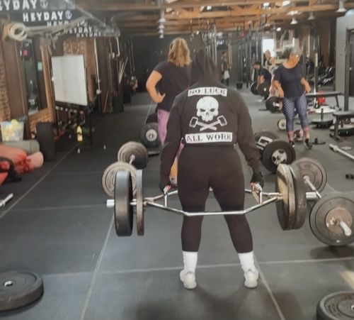 Customer photo review of 77- All Work Crop Hoodie