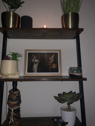 Customer photo review of The General & The Baron  – Custom Vintage Pet Portrait