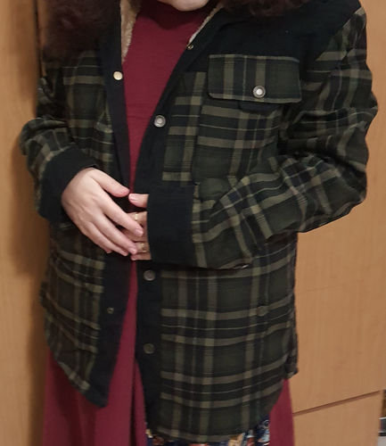 Customer photo review of Shawbest-Men Thicken Warm Fleece Jackets Coats