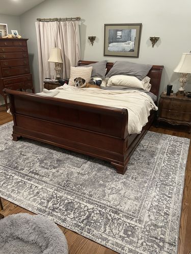 Customer photo review of Distressed Vintage Chilaz Grey Rug