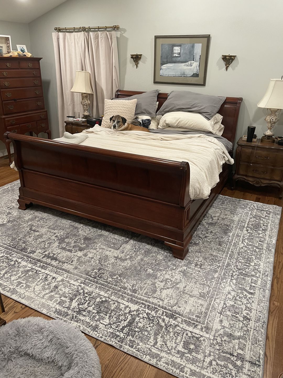 Customer photo review of Distressed Vintage Chilaz Grey Rug