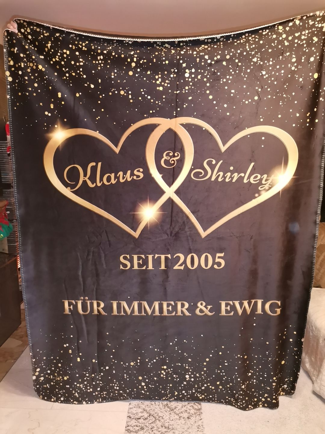 Customer photo review of Goldene Herzen - Paar-Decke