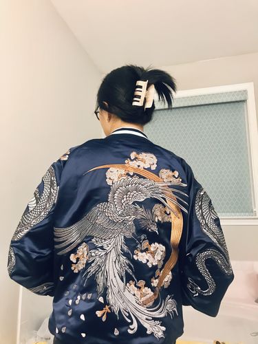 Customer photo review of Double Dragon & Phoenix Sukajan Souvenir Jacket