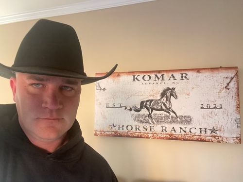 Customer photo review of Rustic Horse Ranch Sign