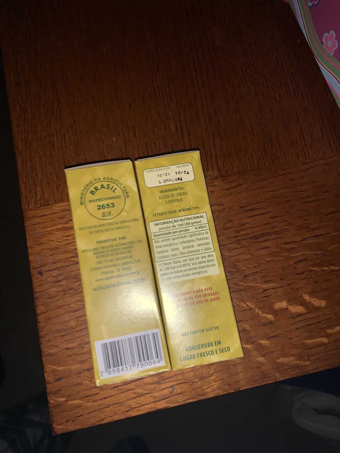 Customer photo review of 25 x 30ml Organic Brazilian Bee Green Bee Propolis Extract APIARIO SILVESTRE