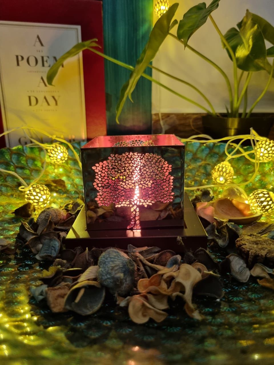 Customer photo review of Tea Light Holder Square - Tree of Life