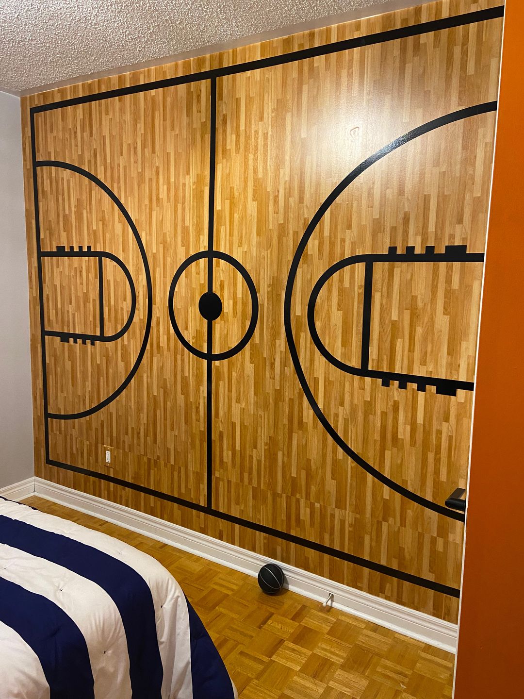 Customer photo review of Basketball Court Wall Decal Sticker. #1320