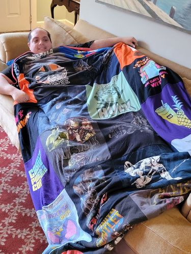 Customer photo review of Classic T-Shirt Blanket
