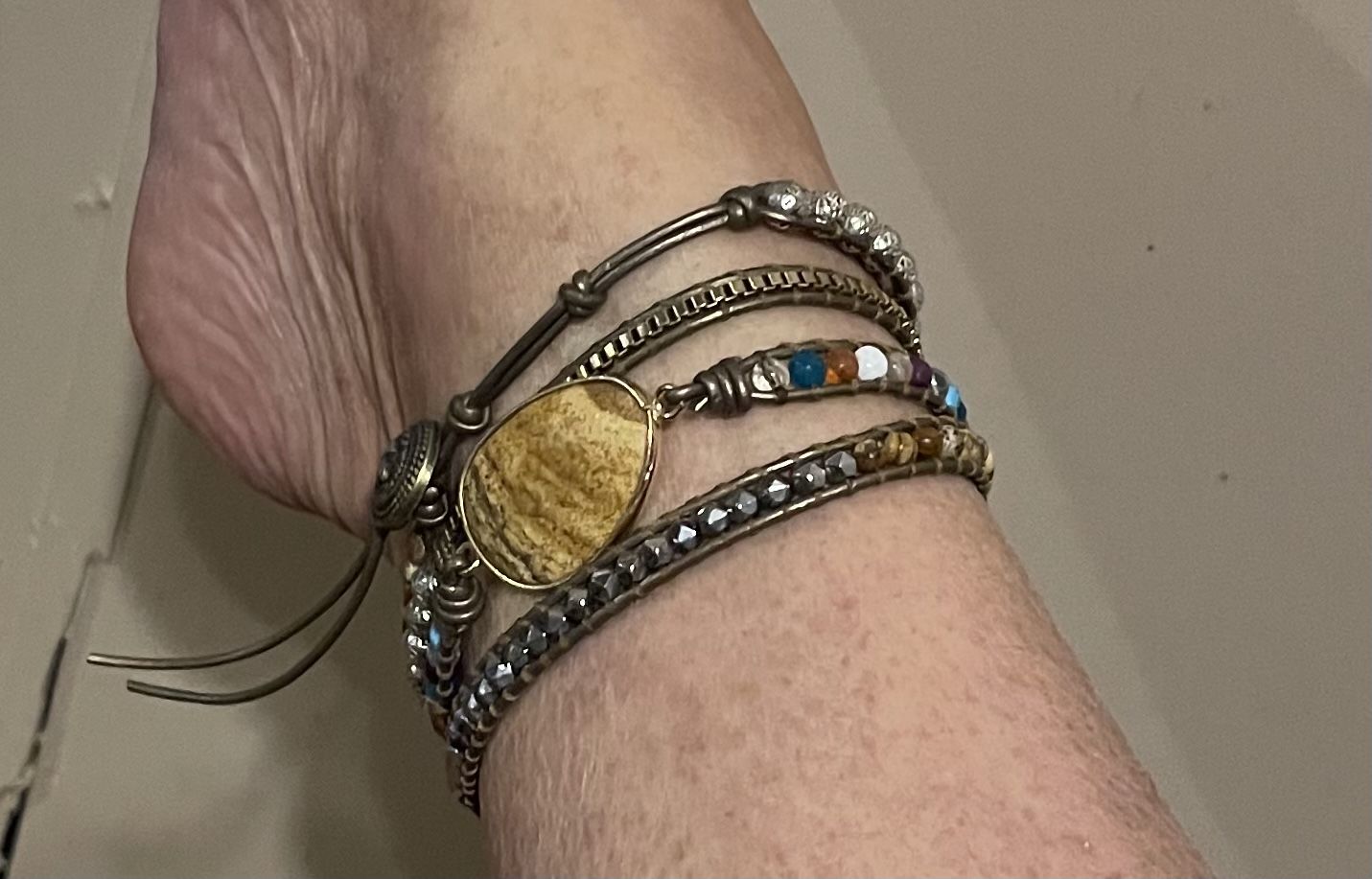 Customer photo review of Earth Healing Energy Wrap Bracelet