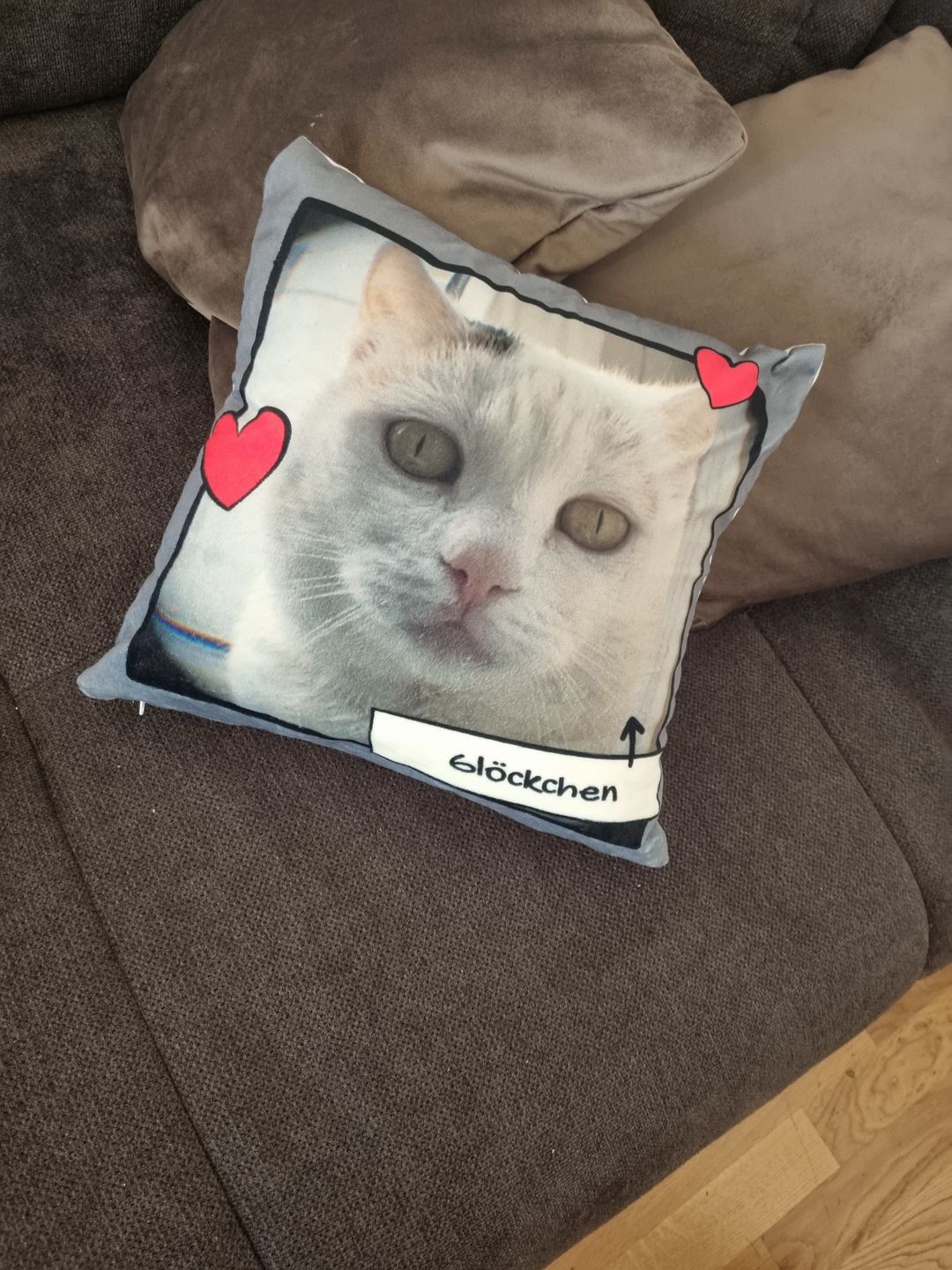 Customer photo review of Fotokissen mit Herzchen - Individuelles Kissen