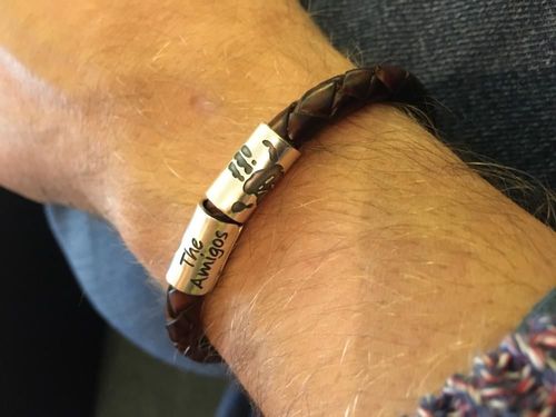 Customer photo review of LOANYA Personalized Leather Bracelet With Prints
