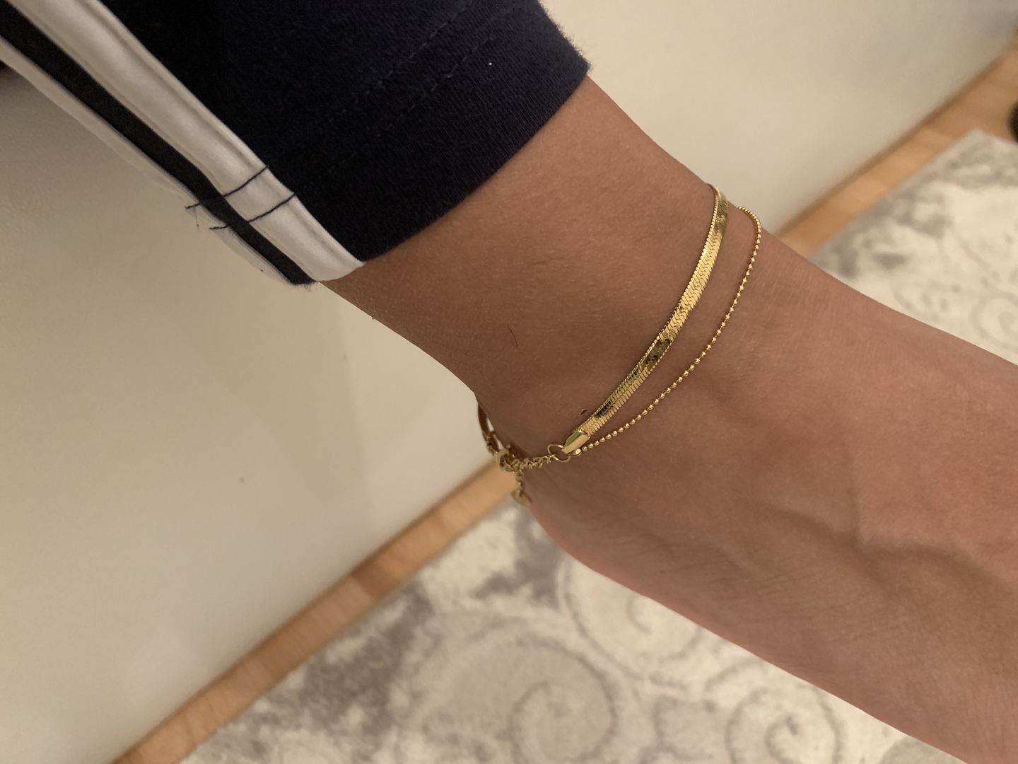 Customer photo review of Sleeky Fußkette | 18K vergoldet
