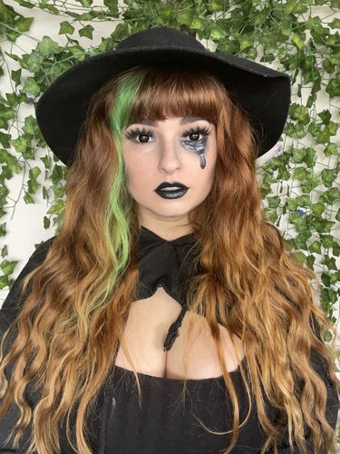 Customer photo review of EYEVOS Darknight Black Colored Contact Lenses