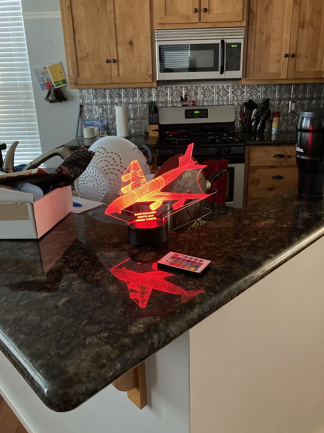 Customer photo review of KC-135 USAF Refueling Plane - 3D Optical Illusion Lamp