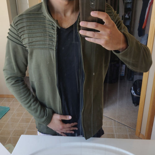 Customer photo review of Fashion Zipper Ruched Jacket