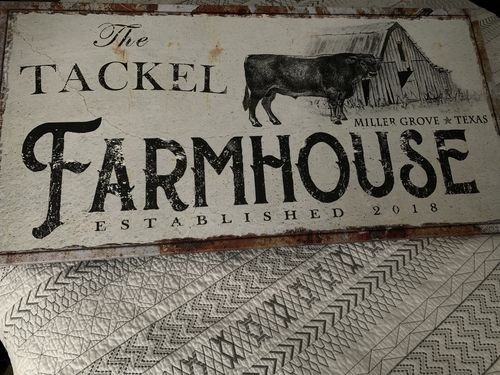 Customer photo review of Rustic Farmhouse Sign