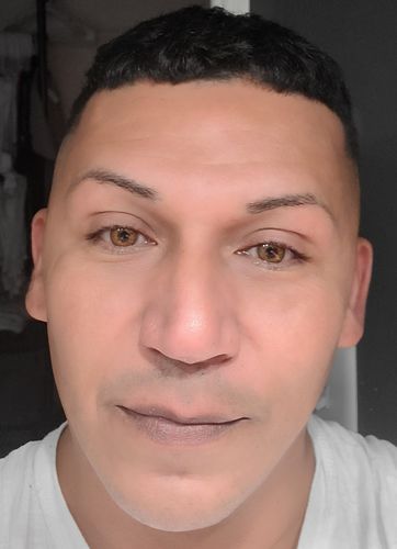 Customer photo review of Russian Brown Prescription Contact Lenses