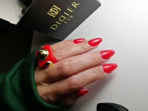 Customer photo review of Gel Polish Didier Lab Macarons Red Love 10ml