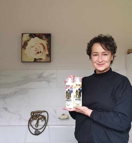 Customer photo review of Micellar Sulfate-Free Shampoo & Conditioner Combo with Hair & Nail Herbs