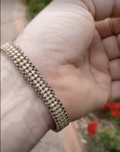 Customer photo review of 7.00-9.00 CT Round Cut Black Diamonds & Diamonds - Diamond Bracelet