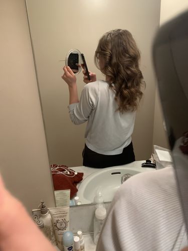 Customer photo review of Heatless Hair Curling Kit in Lilac