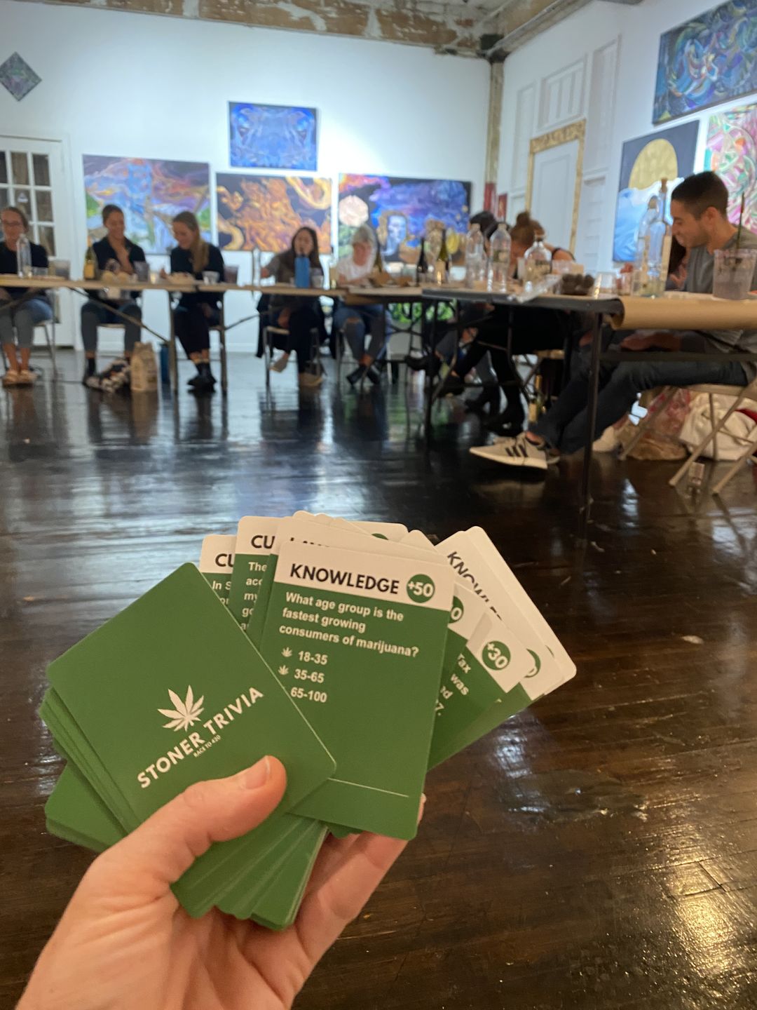 Customer photo review of Stoner Trivia Race to 420 Card Game