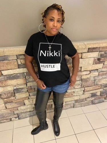 Customer photo review of Solid Color On-trend Thigh-Length Boots