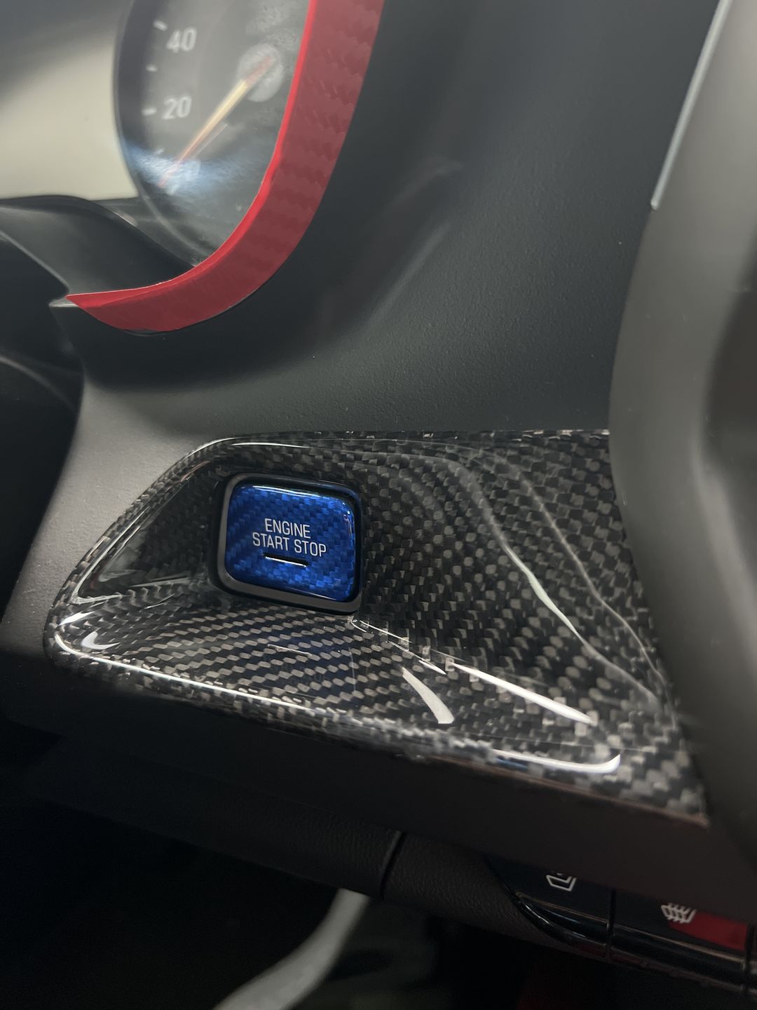 Customer photo review of Start/Stop Button Surround Trim Cover for 2016-2021 6th Gen Chevy Camaro