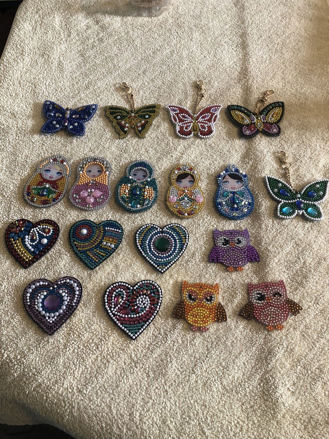 Customer photo review of Butterflies - Diamond Painting Keychain