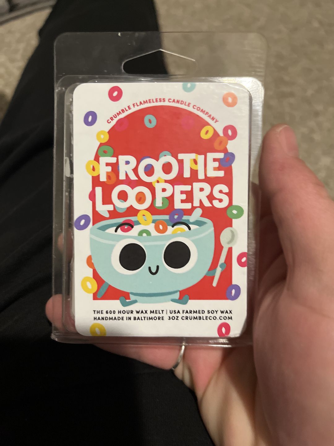 Customer photo review of Frootie Loopers Wax Melts