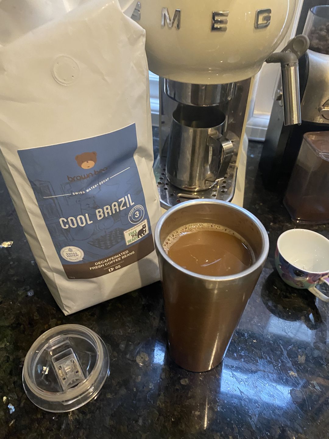 Customer photo review of Brown Bear Cool Brazil Swiss Water Decaf Decaffeinated Coffee, Strength 3, Medium Roast