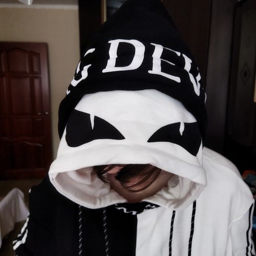 Customer photo review of Harajuku Style Split Hoodie