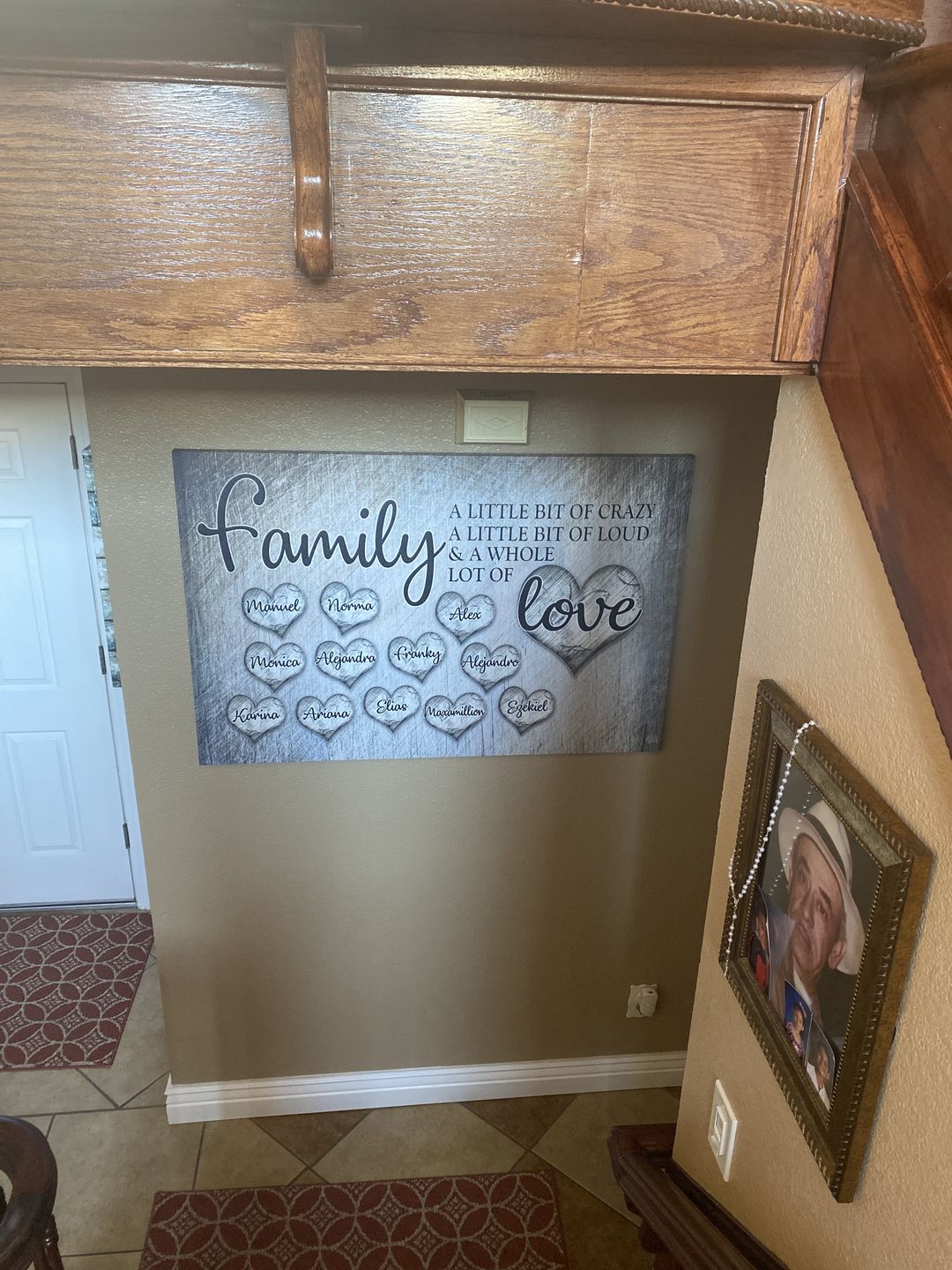 Customer photo review of Personalized "My Favorite Place Is Next To You" Premium Canvas