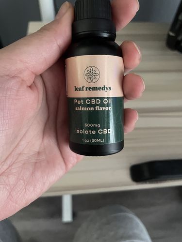 Customer photo review of Pet Tincture 500mg Isolate CBD