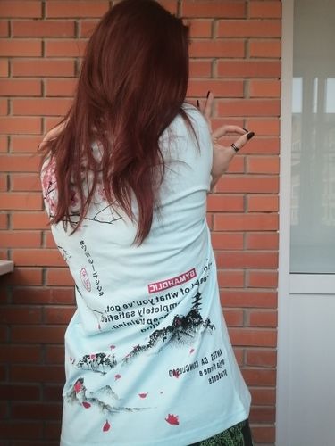 Customer photo review of Harajuku Style Sakura Painting Tee