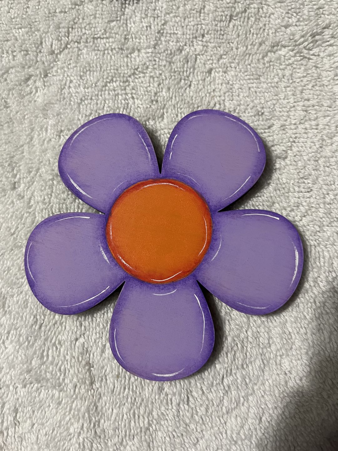 Customer photo review of Unfinished Wooden Flower Shape - Spring - Craft - up to 24" DIY