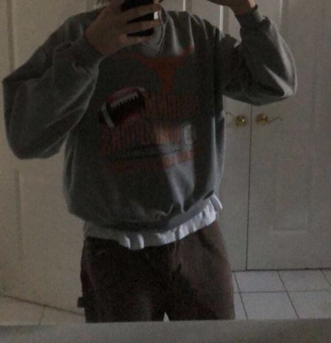Customer photo review of Vintage Nike Mini Swoosh Sweatshirt Size XL
