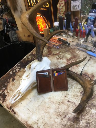Customer photo review of No.52 | 'Buck Brown' Vertical Leather Wallet