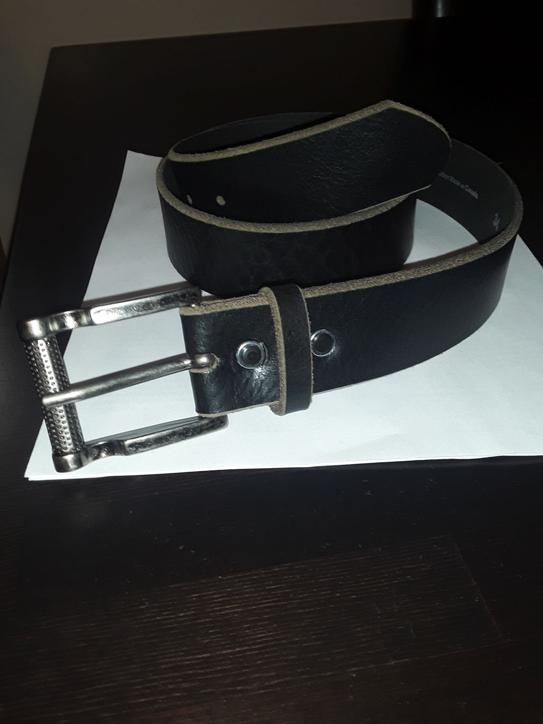 Customer photo review of The Pinnacle Belt - Black 100 % Premium Leather Belt